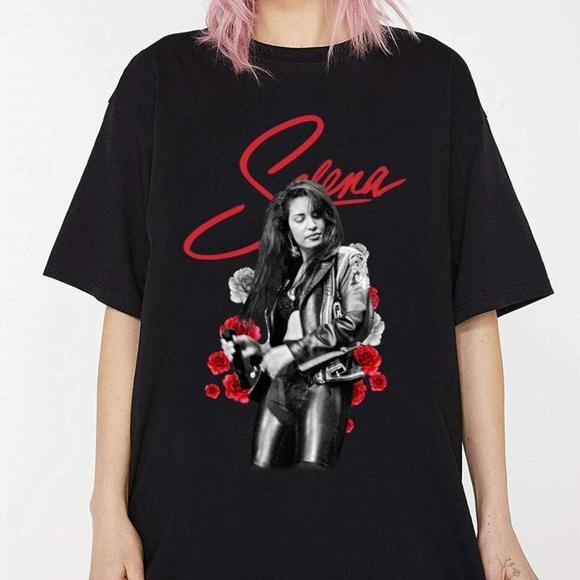 Selena Quintanilla Selena 90's  Unisex Retro Graphics Shirt - Picture 1 of 4